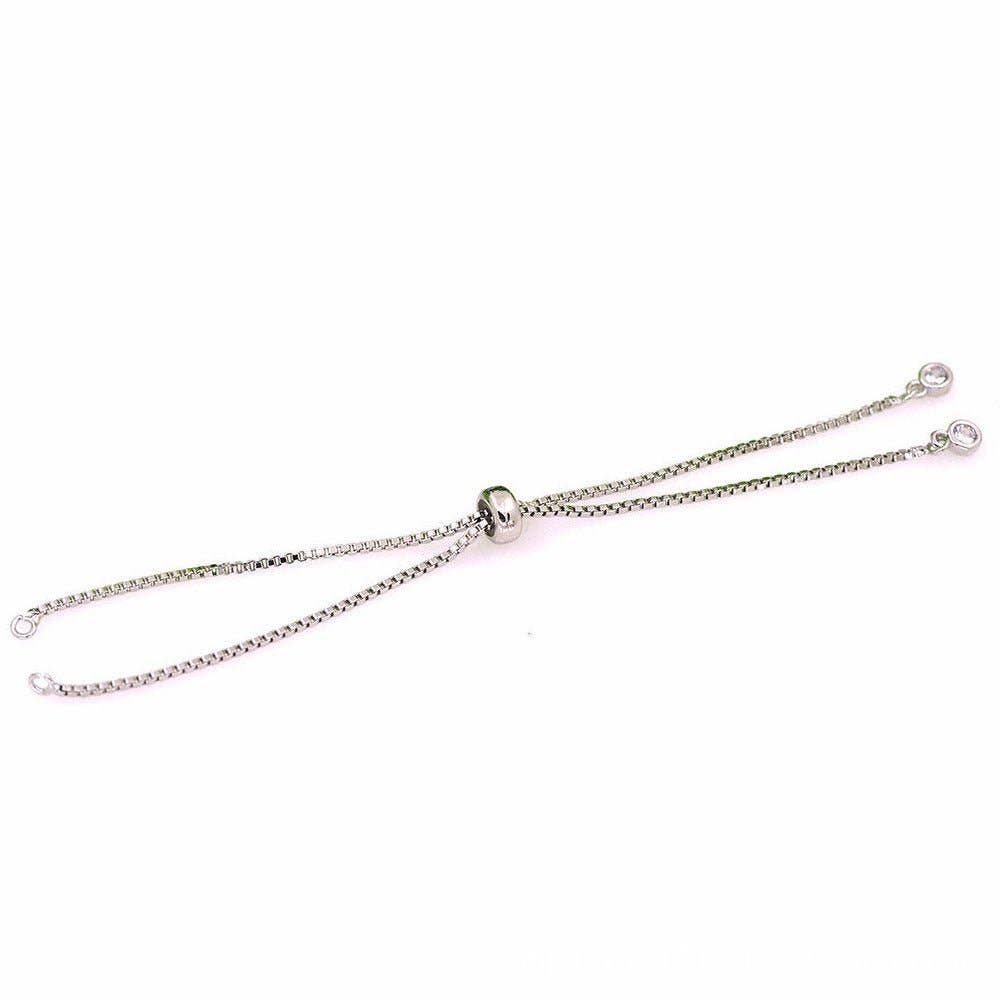 Aim Eternal - Wholesale Link & Chain Bracelet - Adjustable Gold Filled bracelet Half semi finished with rubber stopper bolo bracelets Tennis bracelet Box Chain Wholesale K-504 K-505 K-511 K-5124