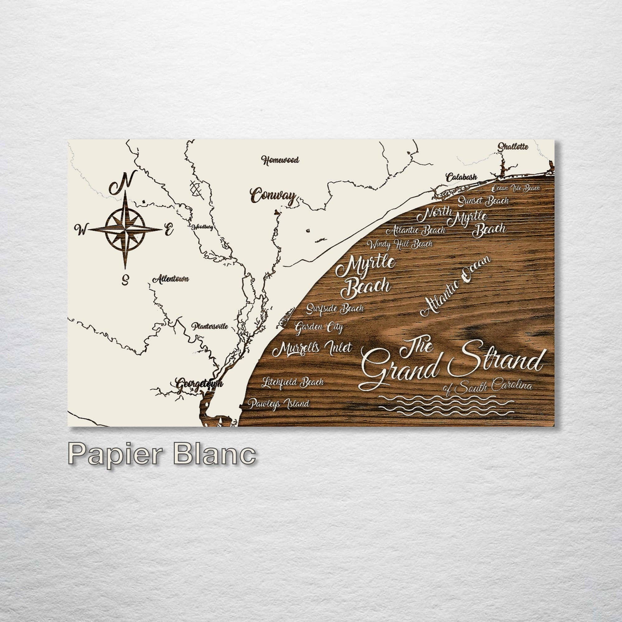 Fire & Pine - Wholesale Map - South Carolina: Grand Strand  Whimsical Map0