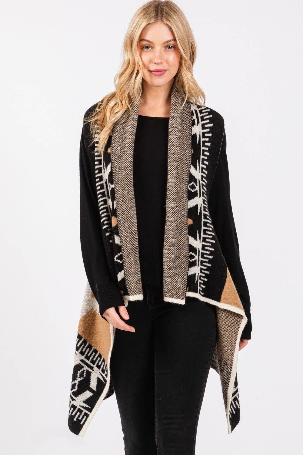 MiMi Wholesale - Wholesale Outerwear Vest - Women's - MS0402 Aztec Pattern Vest5