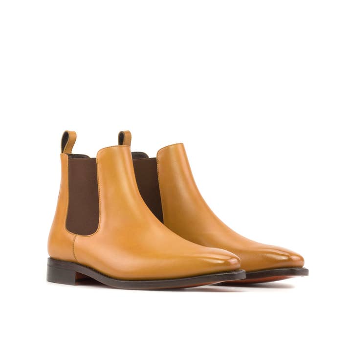 Maison Koly Cavalcade chelsea Boots Leather - Caramel for wholesale by Maison Koly