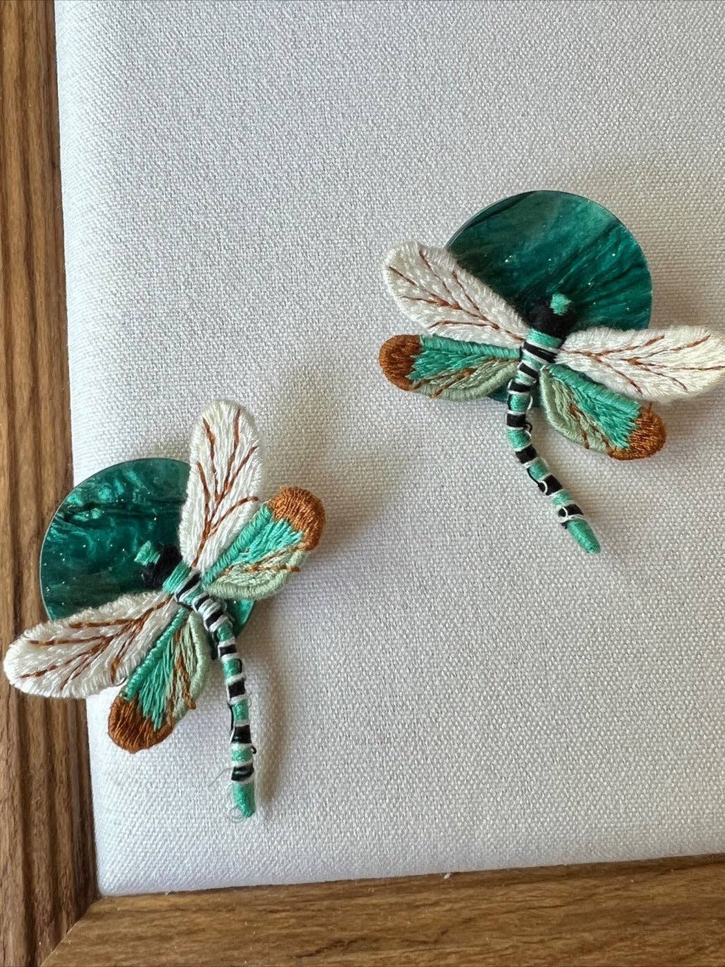 Funkyrel® Atzbranding Limited – wholesale Dangle earrings – Earwish - Vintage Green Earrings with Dragonfly Shaped2