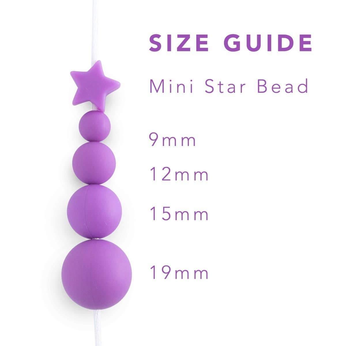 Cara & Co Silicone Craft Supply - Vendita all'ingrosso Attrezzature per lavoretti e fai da te - Perline focali in silicone Mini Star8
