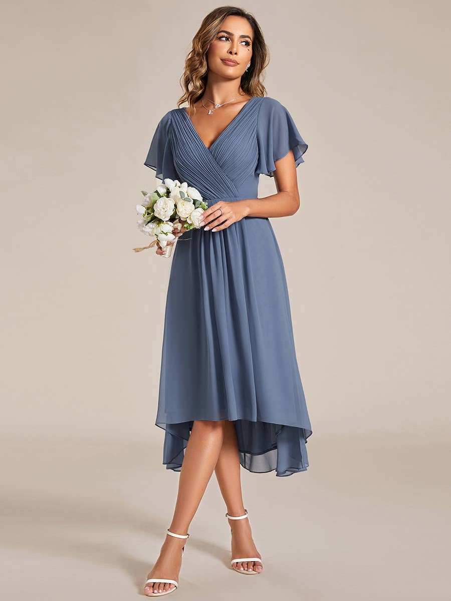 Ever-Pretty – Großhandel Kleid – Damen – Chiffonkleider mit plis­sierten Rüschen für Hochzeitsgäste11