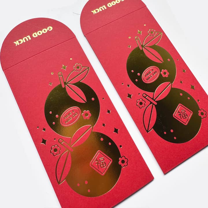 Juego de 3 sobres rojos de naranjas de la suerte para venta al por mayor de Have A Nice Day