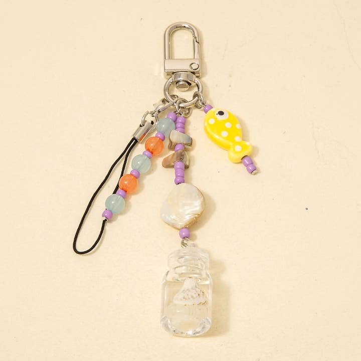Sealife Fish Beads Key Ring Keychain for wholesale by Anarchy Street
