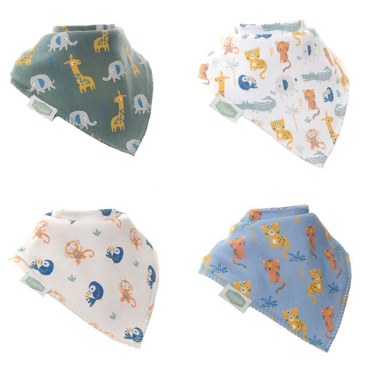 Savanna Animals Bib Set for wholesale by Ziggle Baby
