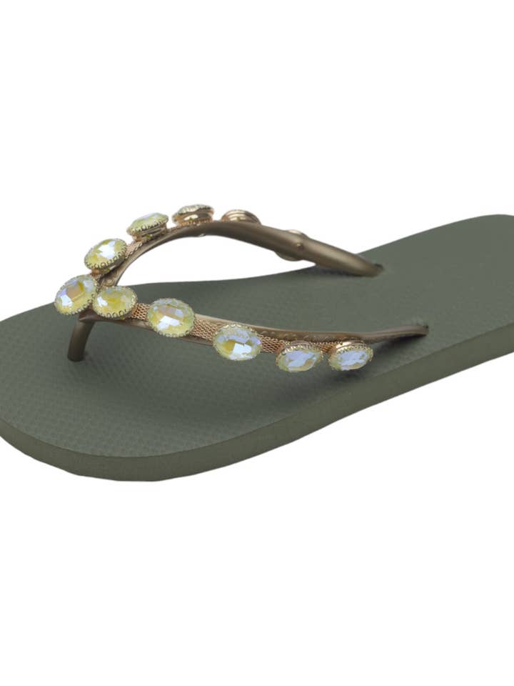 HELENA green for wholesale by CHANCLAS by simone herrera