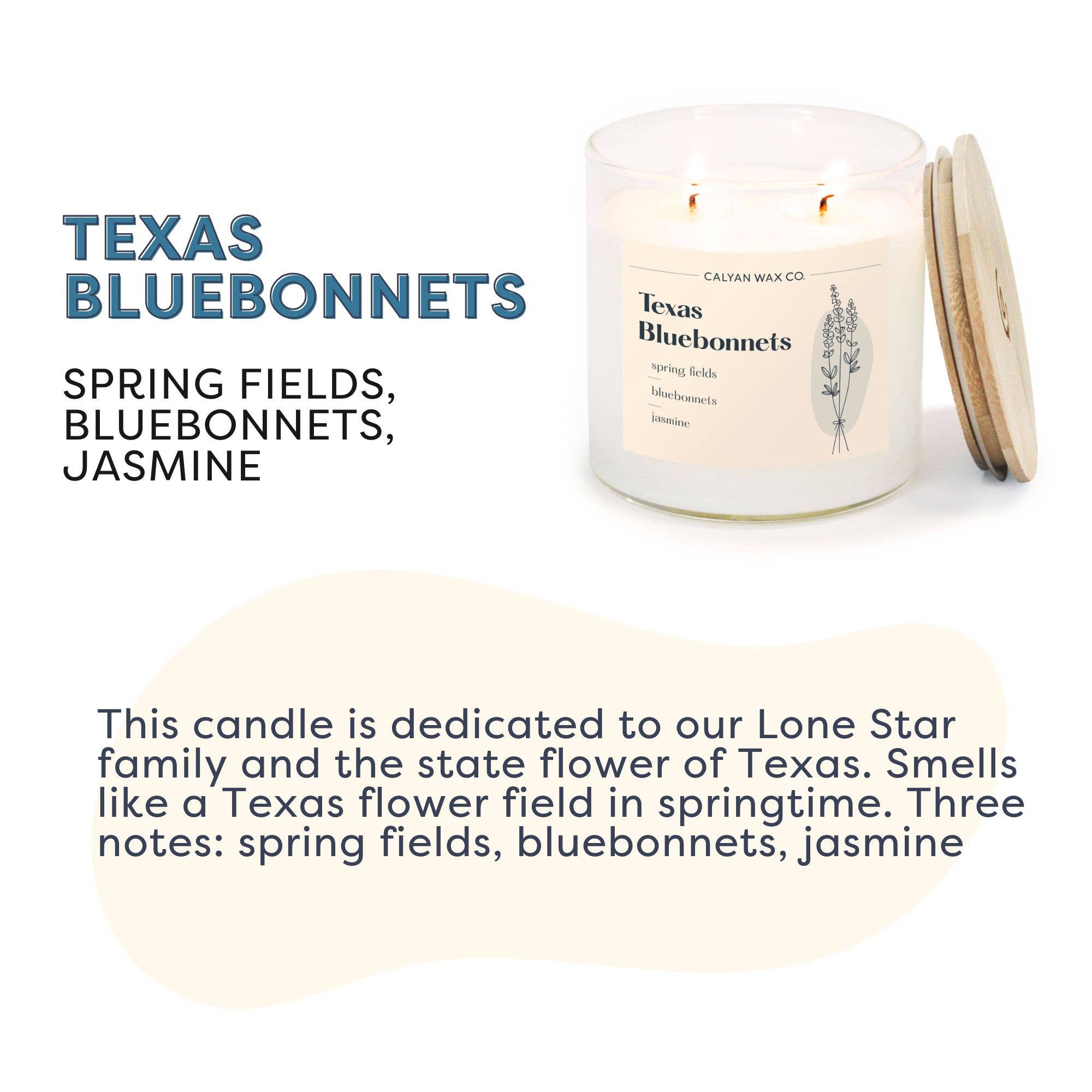 Calyan Wax Co. - Wholesale Jar/Filled Candle - Texas Bluebonnet - Clear Glass Tumbler Soy Candle4