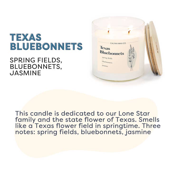 Calyan Wax Co. - Wholesale Jar/Filled Candle - Texas Bluebonnet - Clear Glass Tumbler Soy Candle4