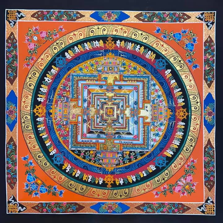 Kalachakra Mandala Tibetan Thangka Painting for wholesale by Art Of Tibet
