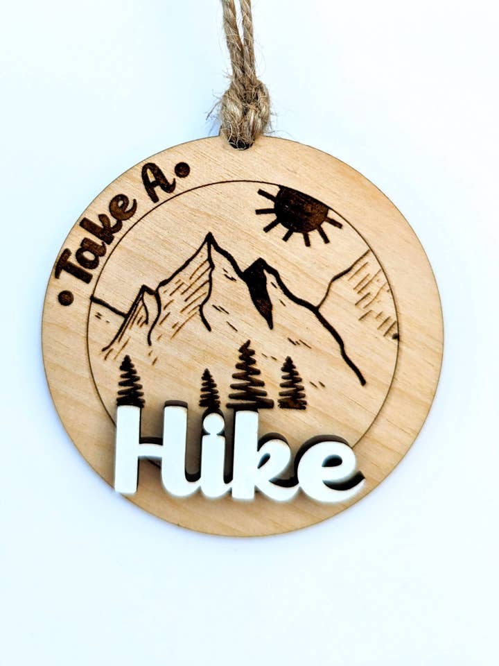 Take a Hike Christmas Ornament for wholesale by The Little Ornament Shop