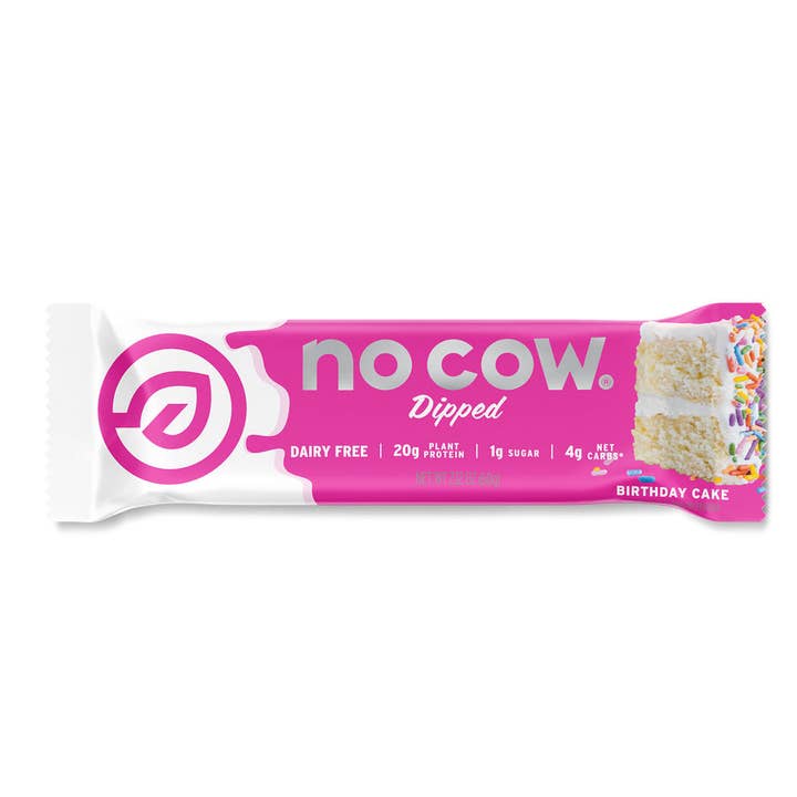 No Cow - Wholesale Snack Bar - No Cow Protein Bars, Birthday Cake, 12 Pack