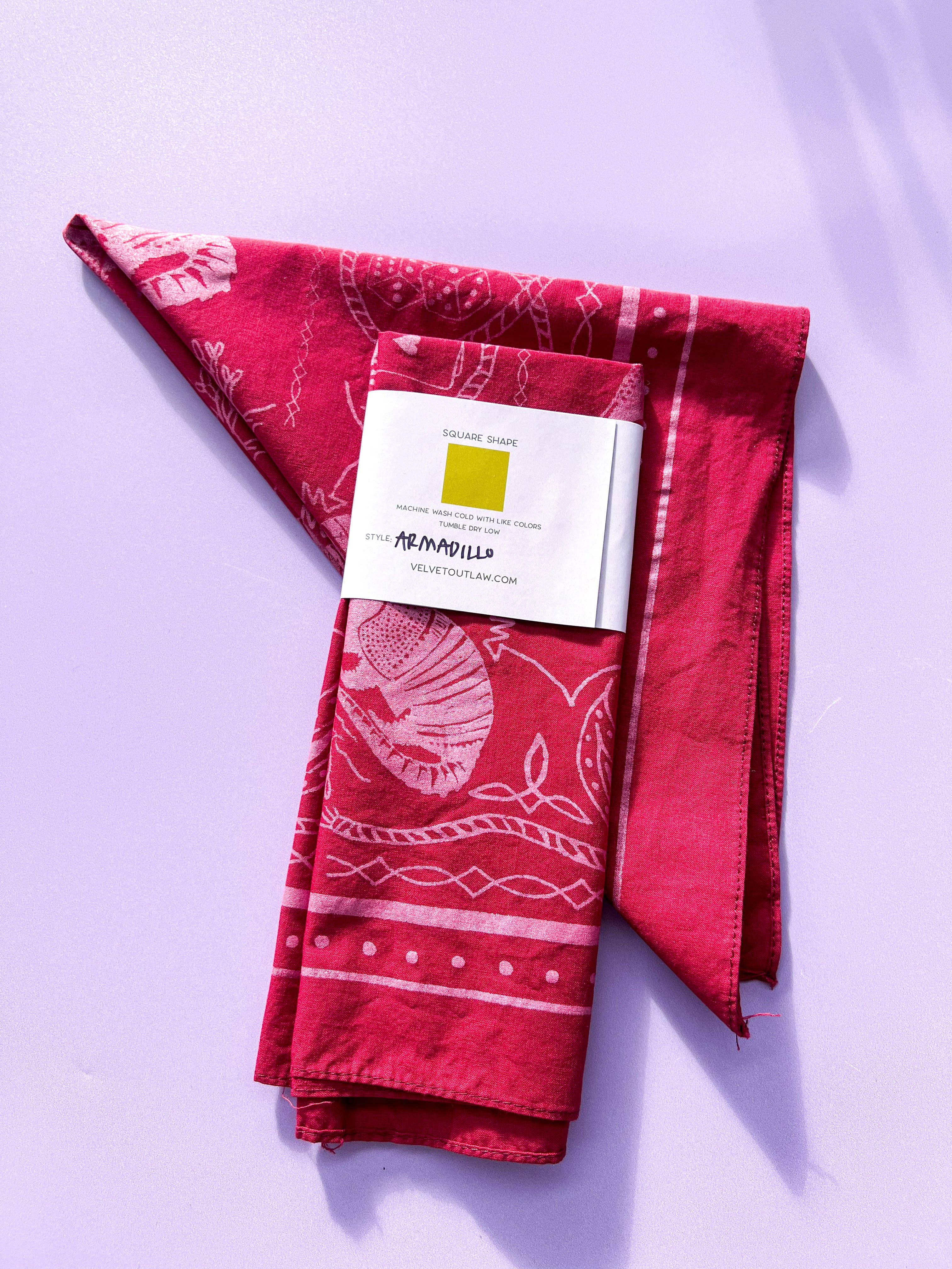 Velvet Outlaw - Wholesale Bandana - Unisex - Armadillo Cotton Bandana - Multiple Colors19