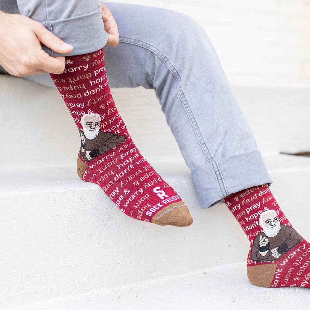 Sock Religious - Vente Chaussettes – unisexe - Chaussettes Adulte XL St. Padre Pio3