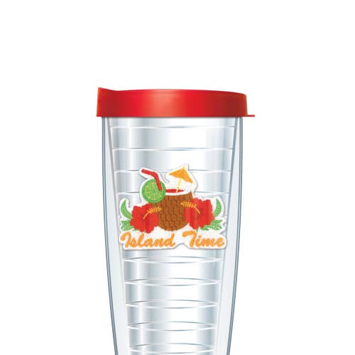 Island Time Patch Tumbler for wholesale by FREEHEART