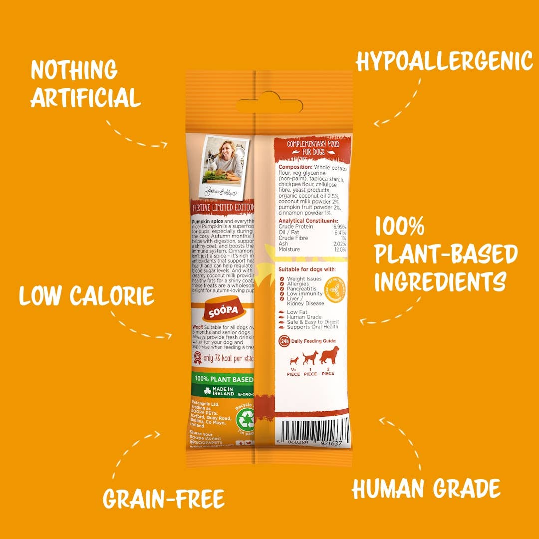 Soopa UK - Wholesale Pet Treats - Dog - Pumpkin Spiced Latte Dog Treats 1