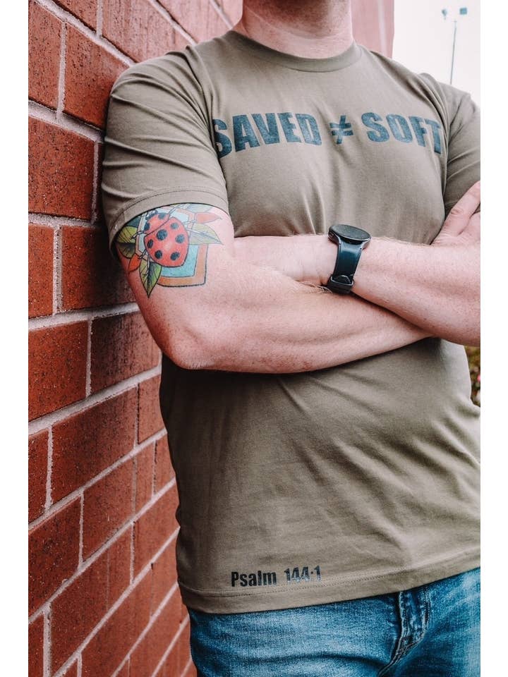 Honey Soul LLC - Wholesale Screen Printed T-Shirt - Men's - Saved Not Soft Graphic Tshirt