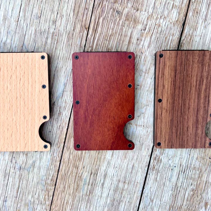 KW Custom Creations - Wholesale Wallet - Men's - Wooden Minimalist Wallet