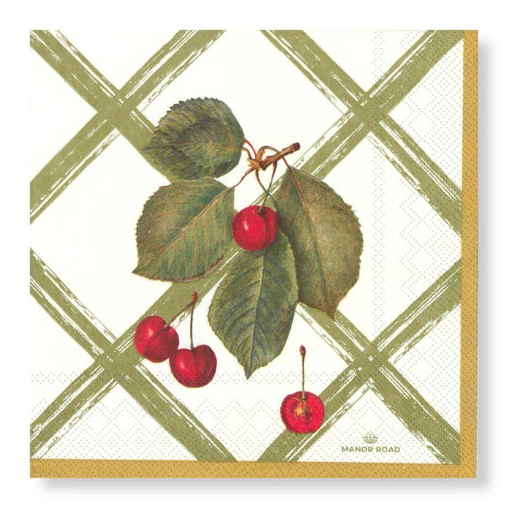 Cherry Canvas Napkins - Dinner for wholesale by Manor Road