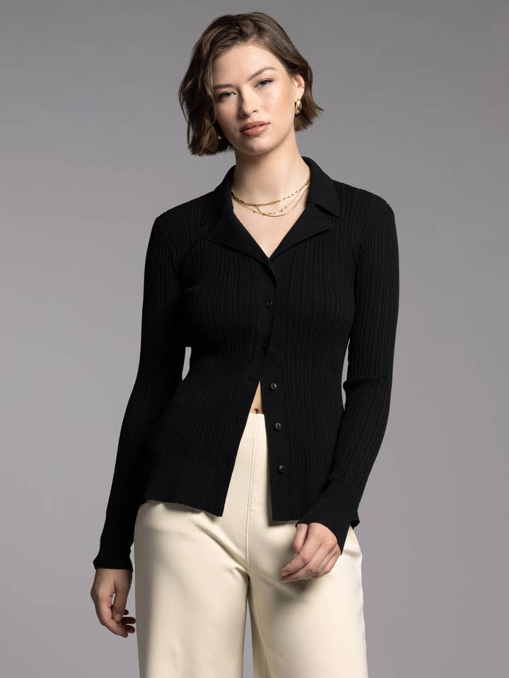 Weekend Los Angeles - Wholesale Knit Top - Women's - Notch Collar Knitted Top - ALLISON TOP