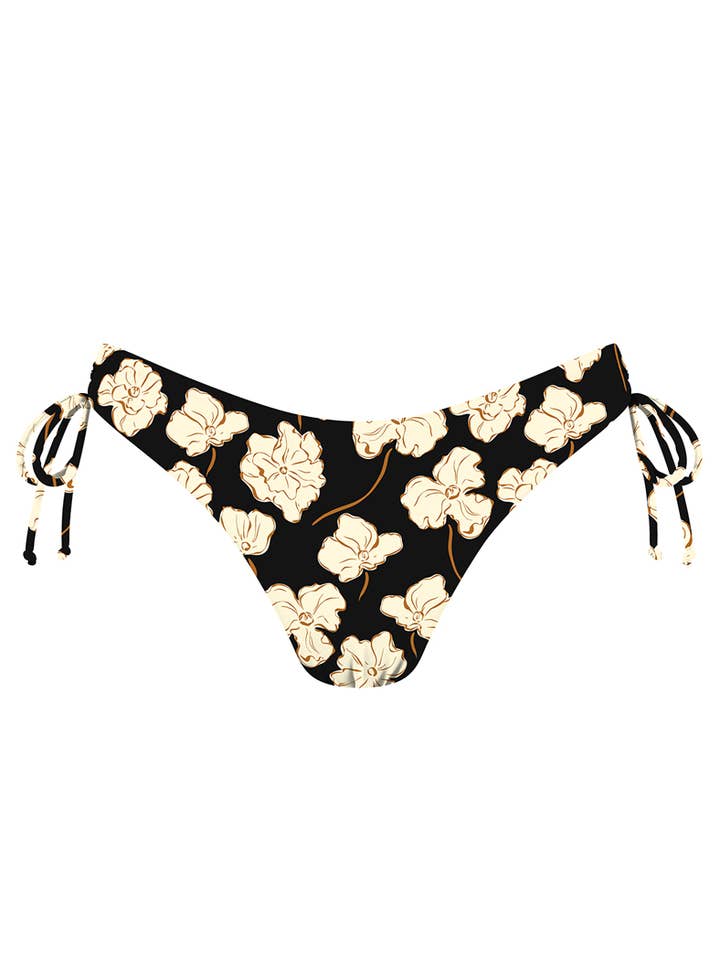 Chlamys Varia Bikini Bottom Slips-Midnight Peony for wholesale by Chlamys Varia by MrMiss