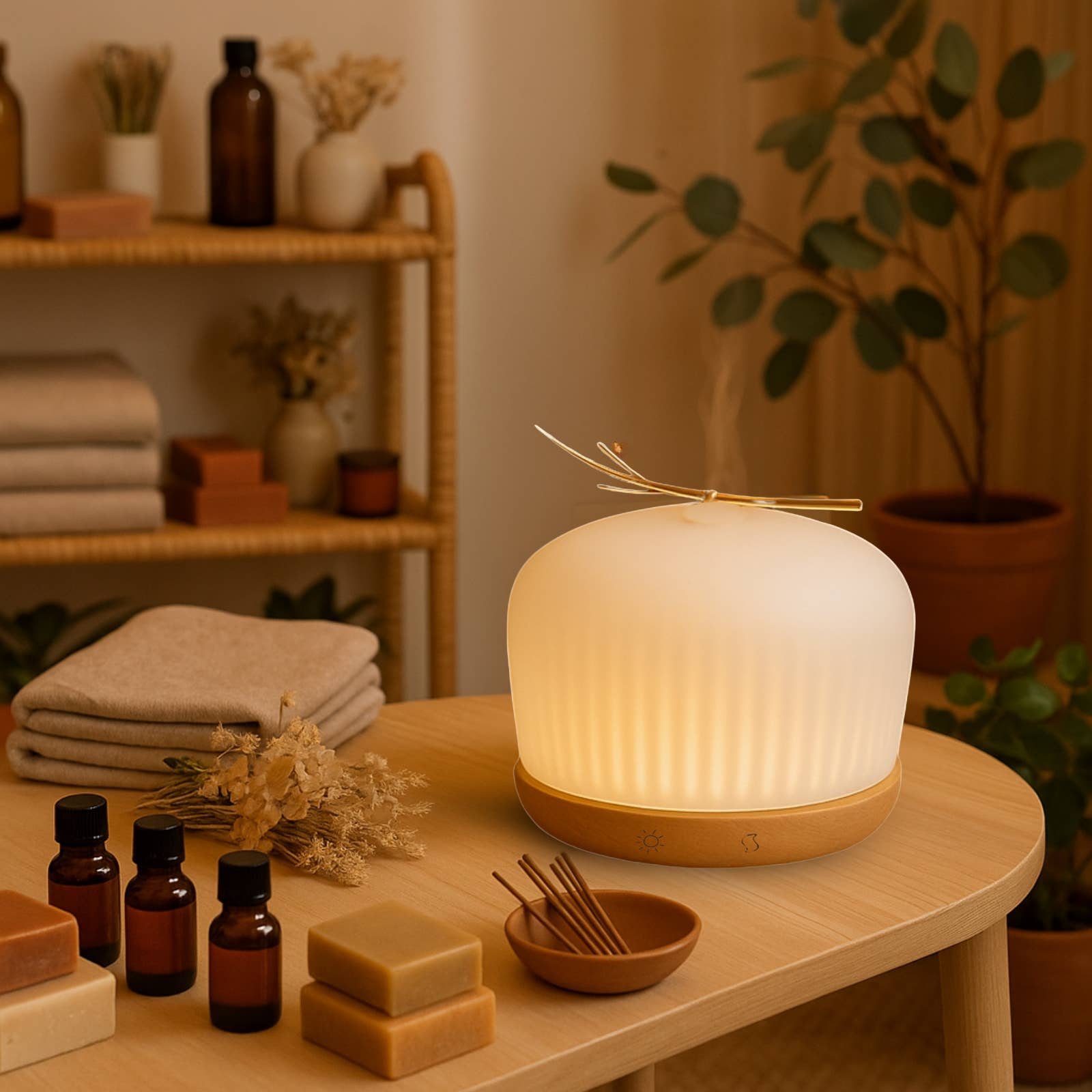 Zen'Arôme - Wholesale Electronic Diffuser - Origin Essential Oil Diffuser in glass and FSC wood1
