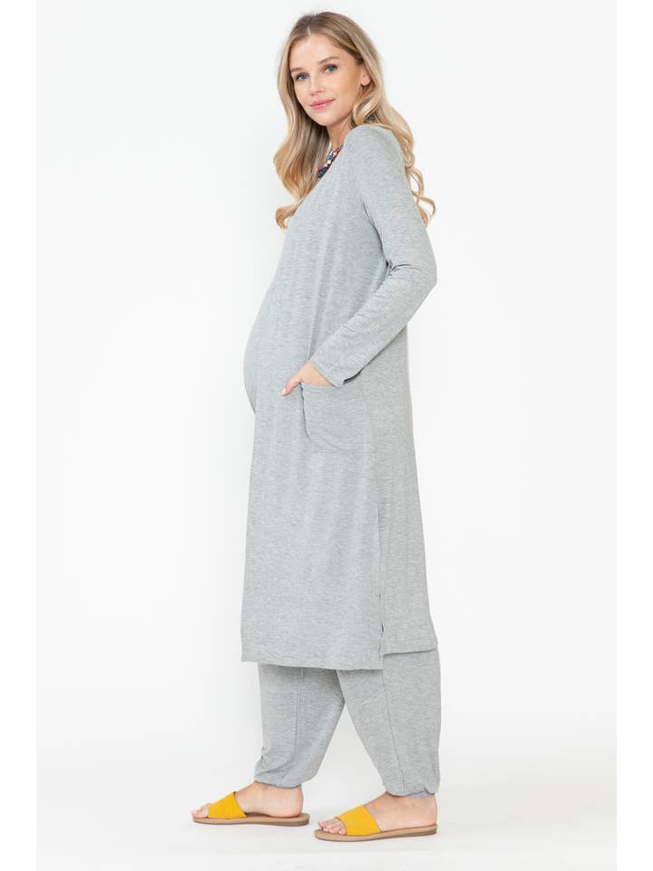 Story Teller - Wholesale Top - Maternity - Maternity Jogger Pants Jumpsuit & Maxi Long Cardigan Sets