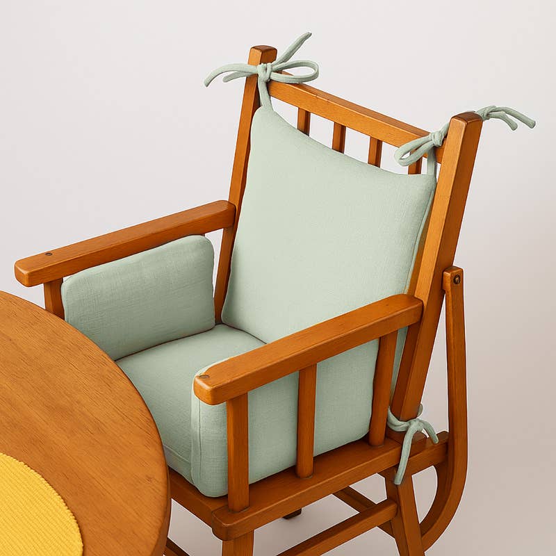 PAPATE - Wholesale Chair Cushion - Cushion High Chair in Organic Cotton - Green1