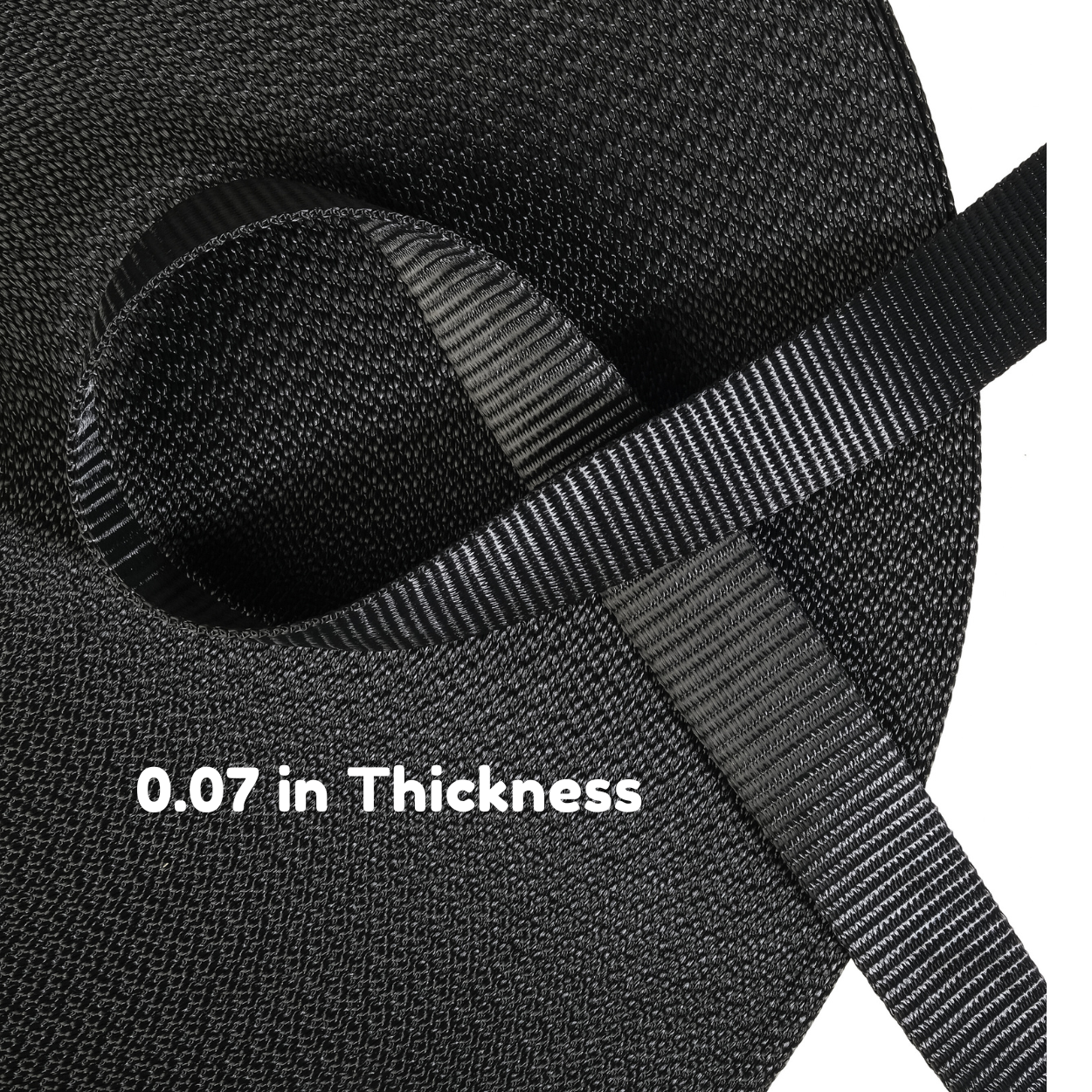 Dream Trimming Goods LLC - Wholesale Craft Supplies - 1" x 80 Yard Black Nylon Strap for Cargo,Pet Collar, Climb1