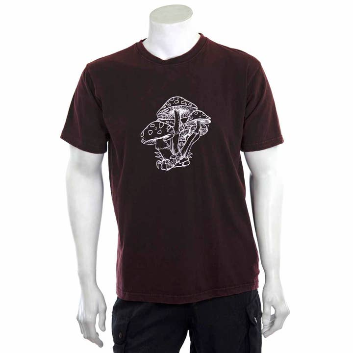 Siesta - Wholesale Screen Printed T-Shirt - Unisex - Mushroom Design T-Shirt