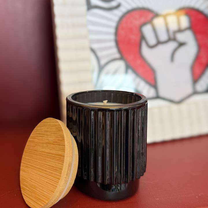 Illuminate Space - Wholesale Jar/Filled Candle - Dark Moon – Limited Edition Ribbed Glass Candle1