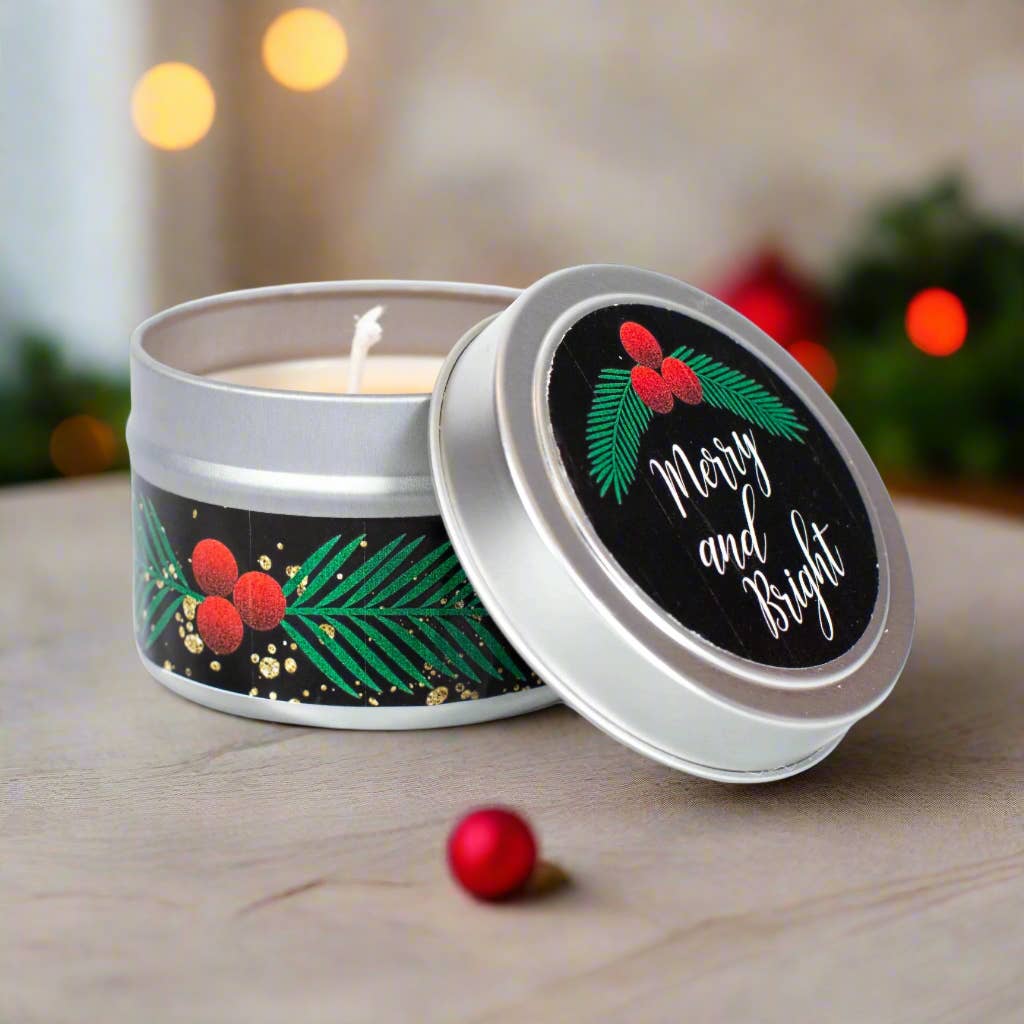 Mod Lounge Paper Company – Großhandel Reisekerzen – Mistletoe Merry and Bright Urlaubs-Reisekerze