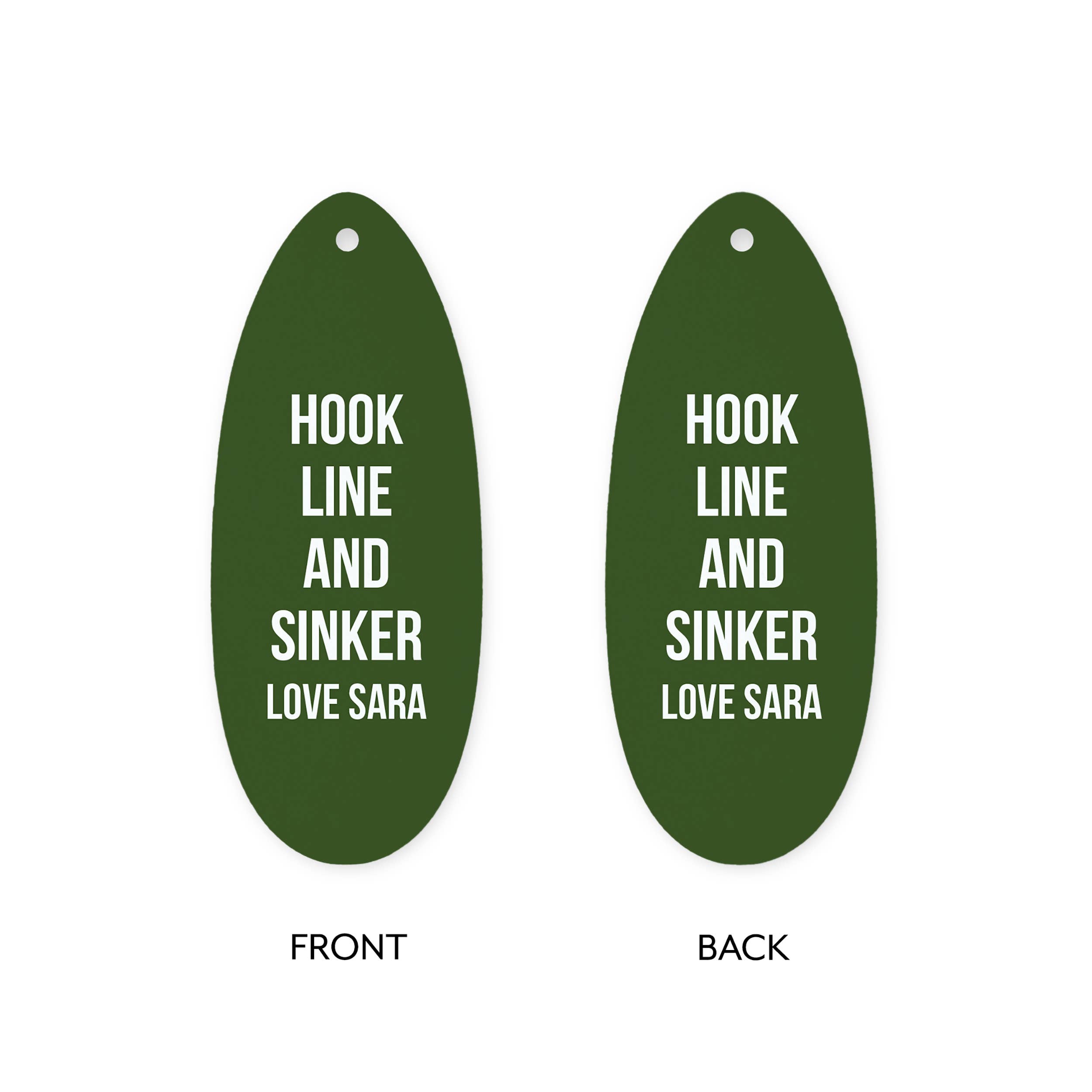 Weddingstar Inc. - Wholesale Keepsake Coin/Token - Personalized Fishing Lure with Gift Box - Custom Modern Text5