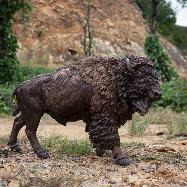 Large Size Bison Ornament for wholesale by Hi-Line Gift Ltd.