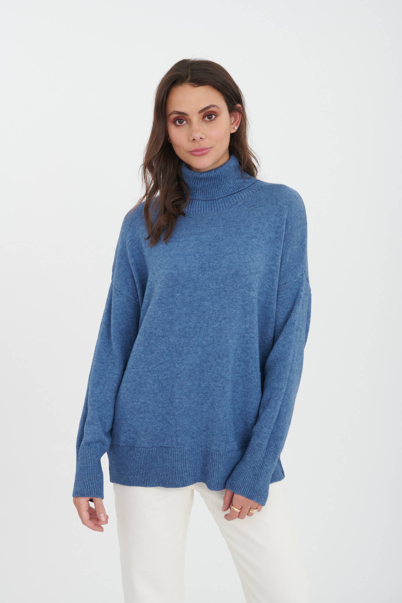 ORNELLA PARIS - Wholesale Pullover-trui - Dames - Effen coltrui LEL-P00305