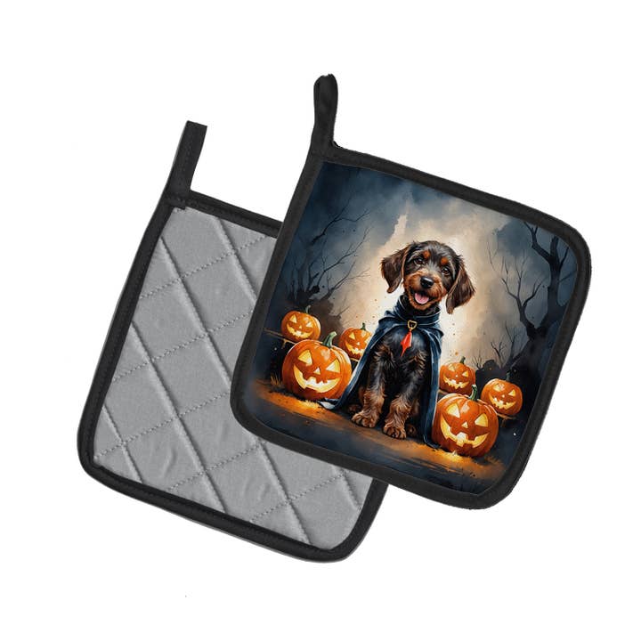 Duitse Staande Draadhaar Puppy Halloween Pannenlappen DAC84 voor wholesale door Caroline's Treasures
