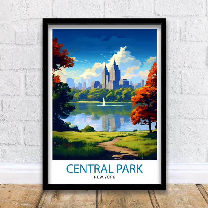 Central Park New York Travel Poster for wholesale by InkNPrintz
