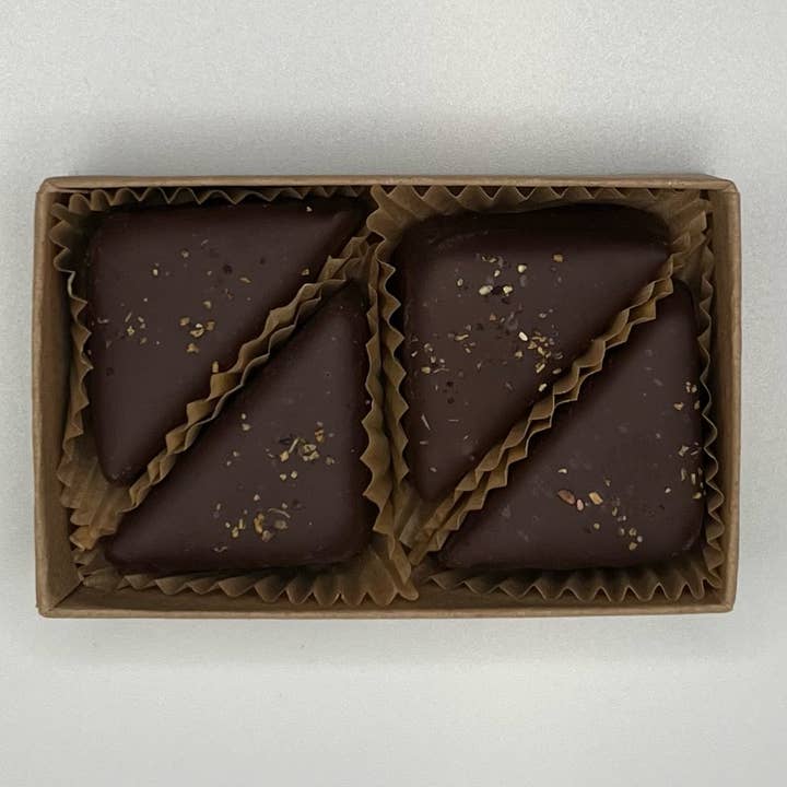 Blood Orange Cardamom - 4pc Box for wholesale by Missionary Chocolates