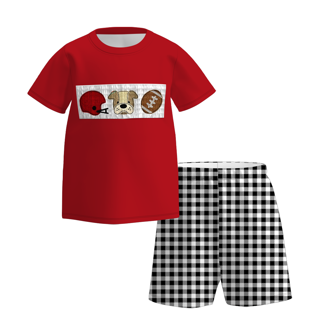 Auraquise - Wholesale Clothing Set - Baby - Georgia Football Embroidered Matching Sibling Outfits2