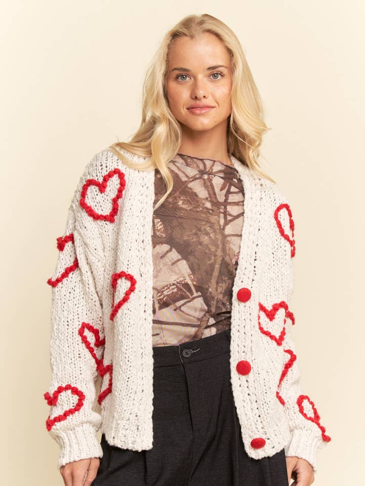 FUZZY FAUX FUR FLOWER PATCHWORK FRONT JACKET for wholesale by Davi & Dani