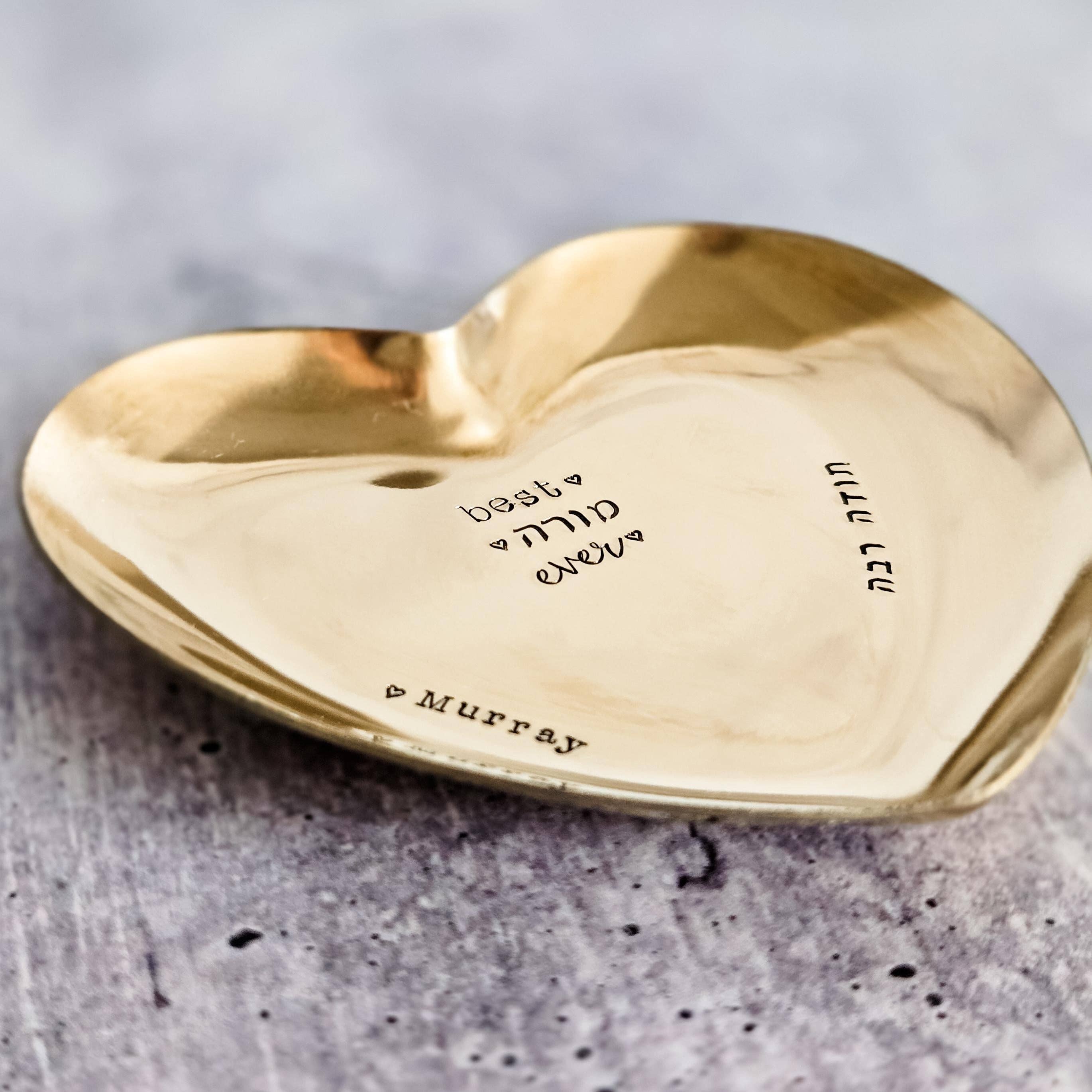 Salt Sparkle Shalom - Wholesale Jewelry Dish - Best Morah Ever Heart Shaped Dish for Teacher5