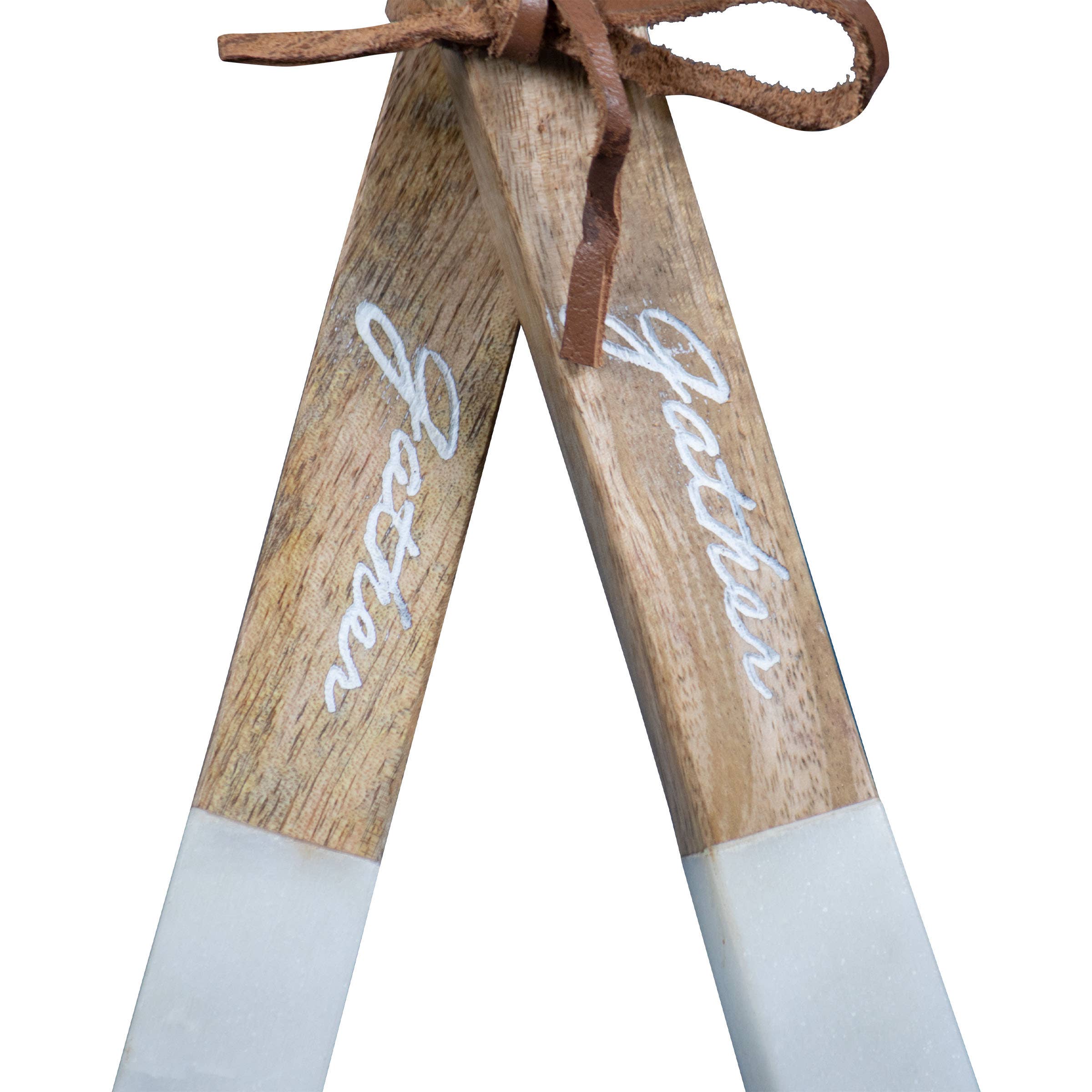 Foreside Home & Garden - Wholesale Serving Utensil - Set 2 Wood Serving Utensils with "Gather" on Handles3