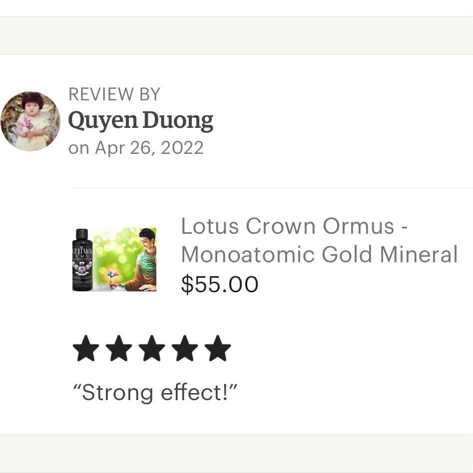 Kejiwa - Wholesale Elixir - Lotus Crown Ormus7