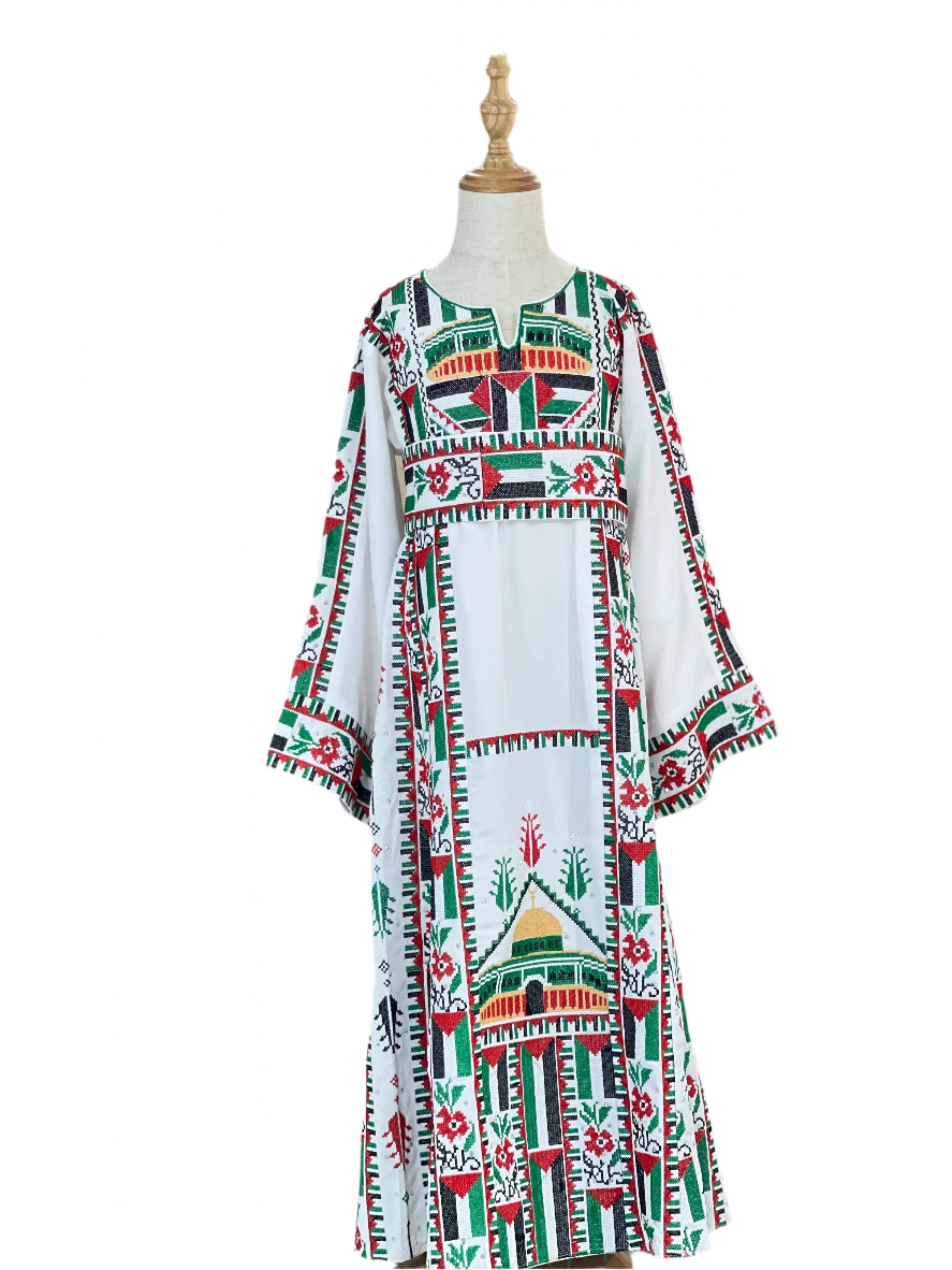 Palestinian Elegance - Wholesale  - Kids Palestinian & Proud Embroidered Thoub - Celebrate Heritage with Style0