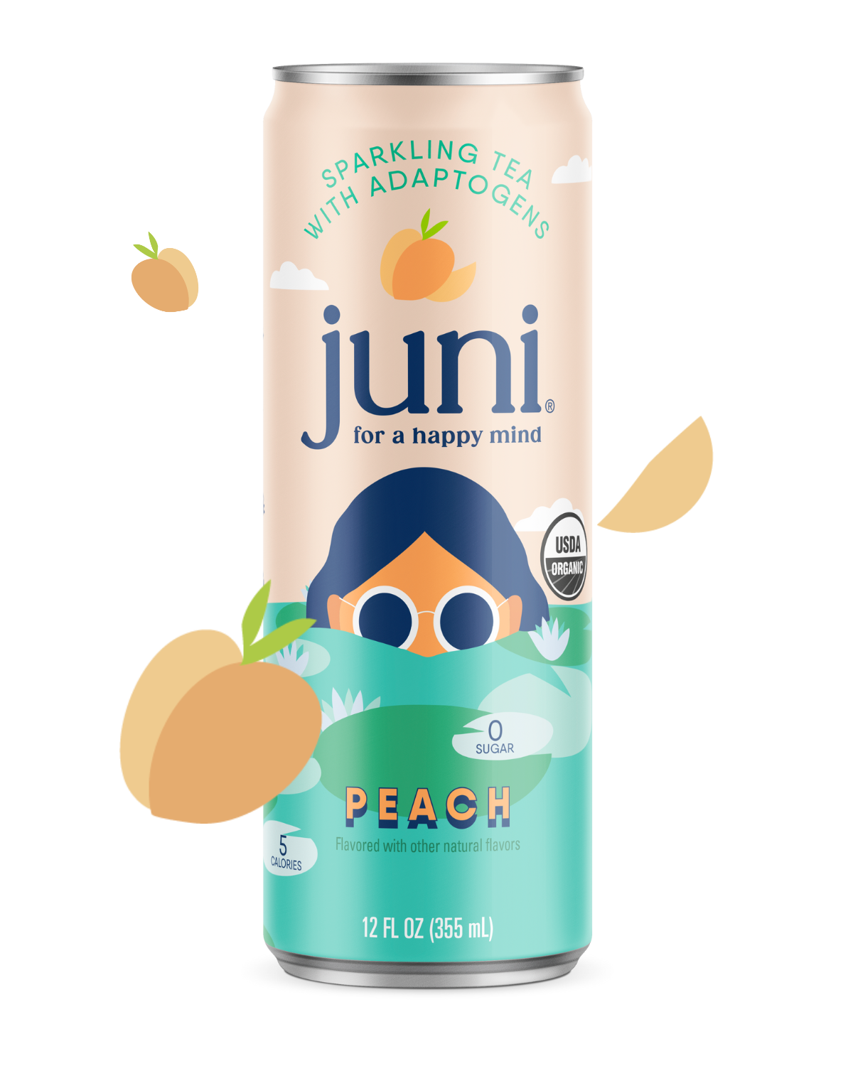 Juni - Wholesale Sparkling Water - Juni Sparkling Adaptogenic Tea - Peach0