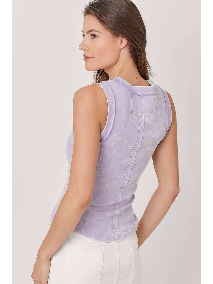 Mystree - Wholesale Tank Top - Women's - 60556 Exposed Seaming Ribbed Tank58