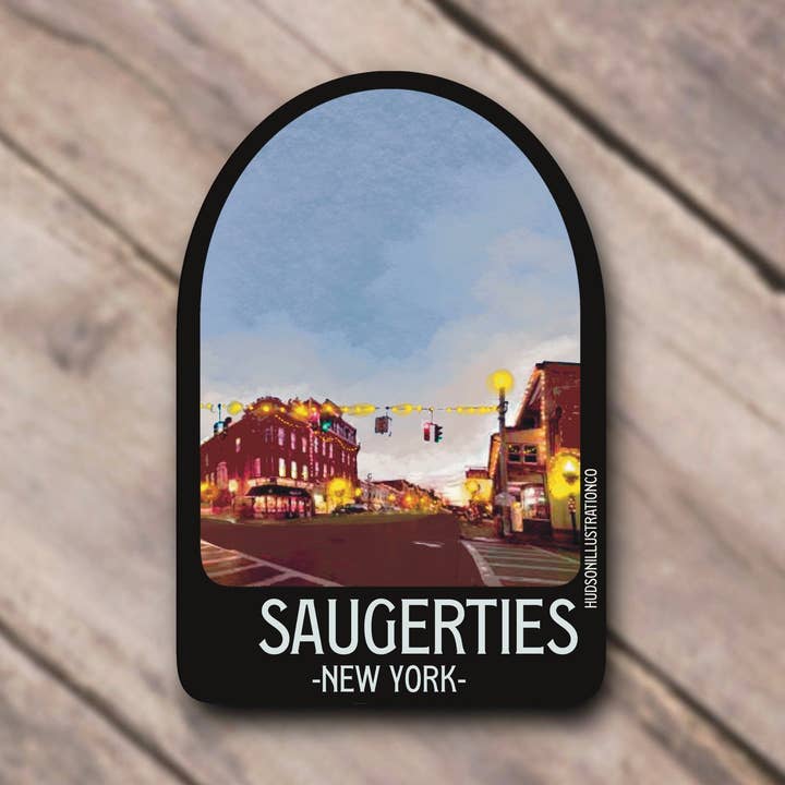 Saugerties New York Sticker/Magnet/Print/Postcard for wholesale by About Town Co