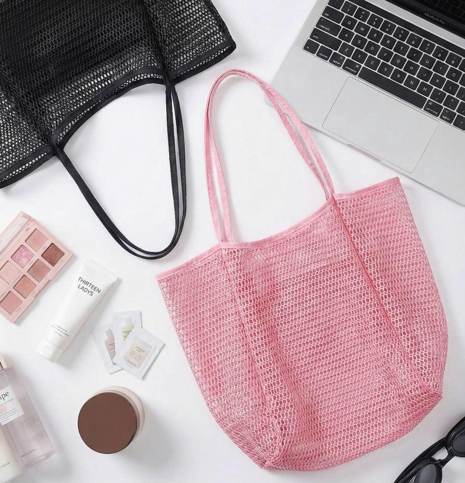 Tickled Teal - Wholesale Beach Bag - Open Weave Beach Tote Bag5