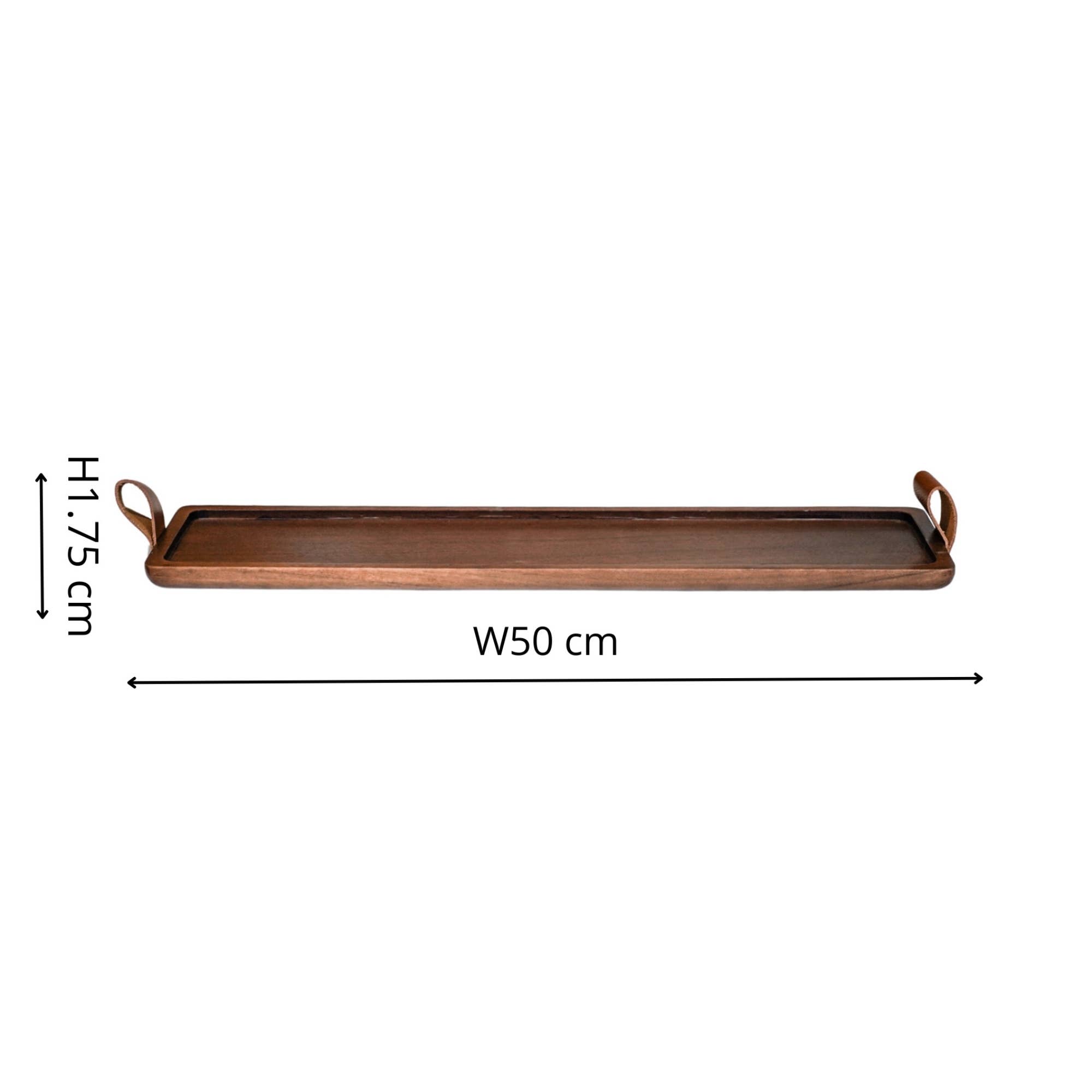 Ivyline – wholesale Candle holder – Harvey Acacia Wood Walnut Wooden Candle Tray W50cm1