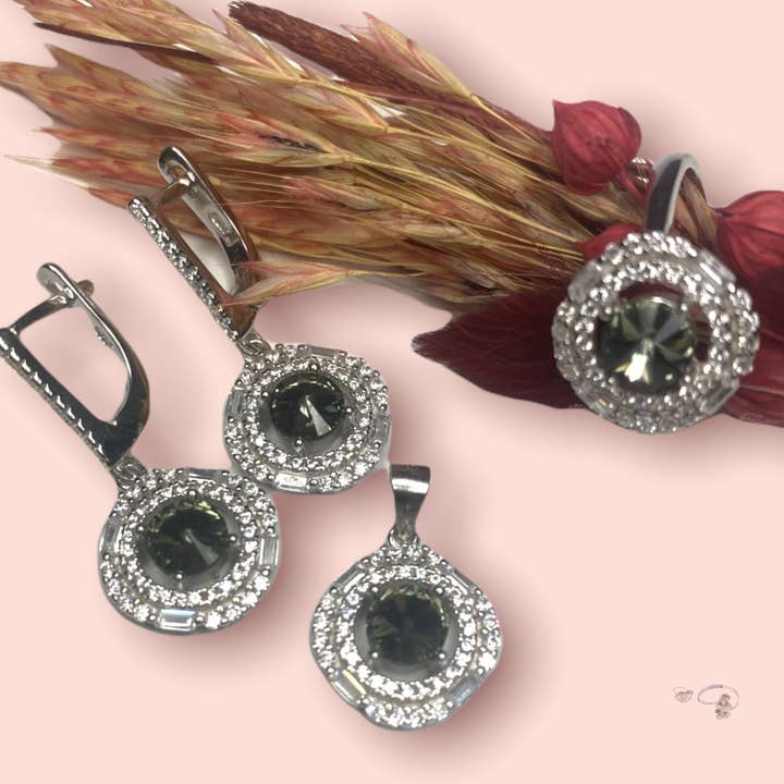 Conjunto con cristales místicos para venta al por mayor de Shine Juwely